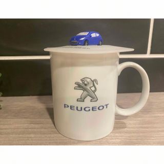 プジョー(Peugeot)の【新品】♡PEUGEOT♡      マグカップ＆シリコン製の蓋　非売品(グラス/カップ)