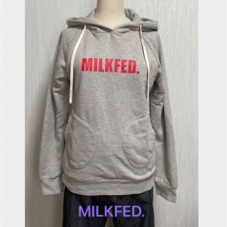 ミルクフェド(MILKFED.)のMILKFED. ミルクフェド　スウェット　トレーナー　パーカー　ASH グレー(トレーナー/スウェット)