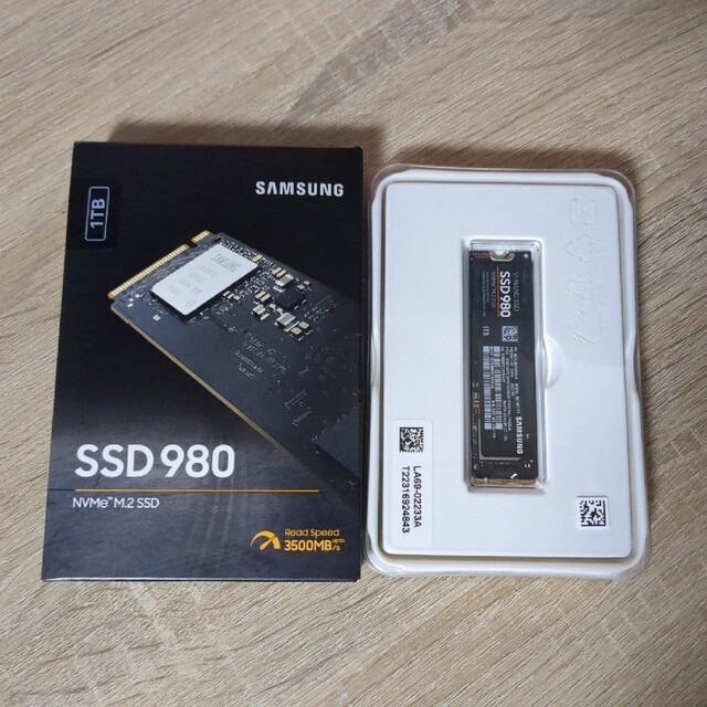SAMSUNG(サムスン)のSamsung 980 1TB 中古 スマホ/家電/カメラのPC/タブレット(PCパーツ)の商品写真
