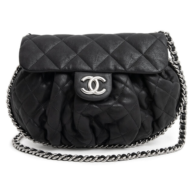 送料無料(沖縄配送) 極美品✨CHANEL ロゴエンボス チェーン