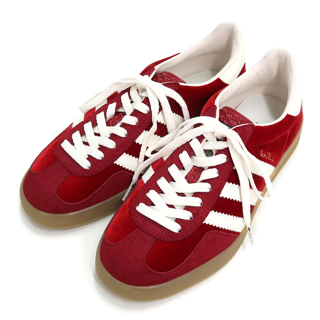グッチ アディダス GUCCI ガゼル adidas Gucci スニーカー 靴 24.5cm スウェード ベルベッド レザー レッド 赤 707848 訳有(新品・未使用品) | フリマアプリ ラクマ
