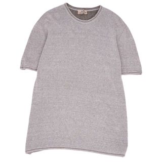 エルメス(Hermes)のエルメス HERMES Tシャツ カットソー リネン シルク 無地 トップス メンズ イタリア製 XL グレー(Tシャツ/カットソー(半袖/袖なし))