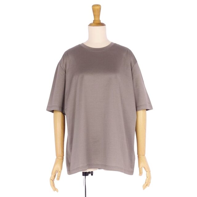 約43cm袖丈美品 エルメス HERMES Tシャツ マルジェラ期 カットソー 無地 コットン100％ トップス レディース イタリア製 M グレー