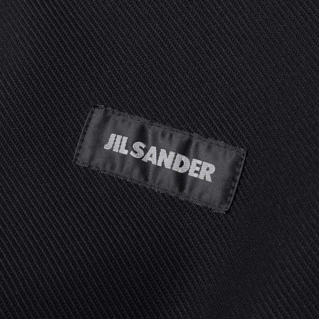 JIL SANDER ジル・サンダー コート ストレッチ ナイロン ポリ ダブルジップ ステンカラーコート バルマカーン ダークネイビー 紺 48 アウター ジャケット イタリア製 【メンズ】