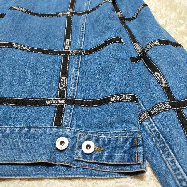 タグ付き✨モスキーノ ロゴデザインデニムジャケット Gジャン メンズ