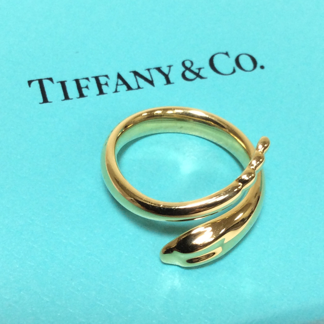 Tiffany & Co. - 正規極美品！ティファニー　K18 スネーク　リング　7号　18金　デザインリング