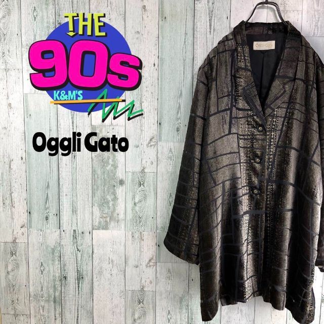 80's Oggli Gato 日本製　ベロアスイス生地　テーラードジャケット90s_km