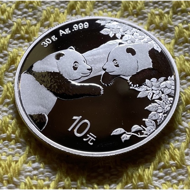 2023年 純銀 パンダ銀貨 30g 中国 10元 シルバーコイン　2枚セット