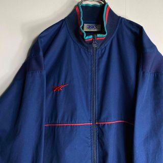 アシックス(asics)の80’s 90’s asics トラックジャージ 日本製 コットン素材 ネイビー(ジャージ)