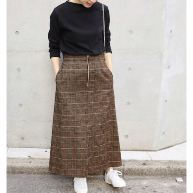 【極美品】IENA  モールチェックトラペーズスカート