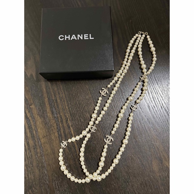 正規品販売！ CHANEL - シャネル CHANEL パールロングネックレス 未