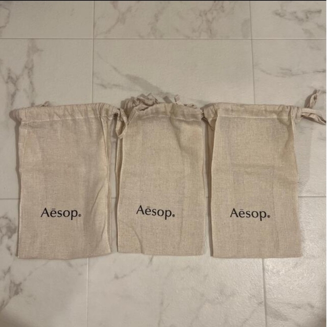 Aesop(イソップ)のイソップ　巾着　3枚セット レディースのファッション小物(ポーチ)の商品写真
