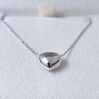 セイレーンアズーロ ダイヤモンド ハート パヴェ ネックレス K18WGの