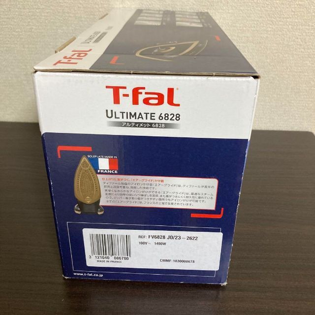 T-fal(ティファール)の【新品】ティファール FV6828J0 スチームアイロンブラック×ゴールド スマホ/家電/カメラの生活家電(アイロン)の商品写真