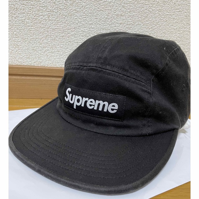 Supreme 18ss washed camp cap black