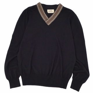 紅葉狩りに！　極美品　エルメス 落ち葉柄　カシミヤシルク　セーター