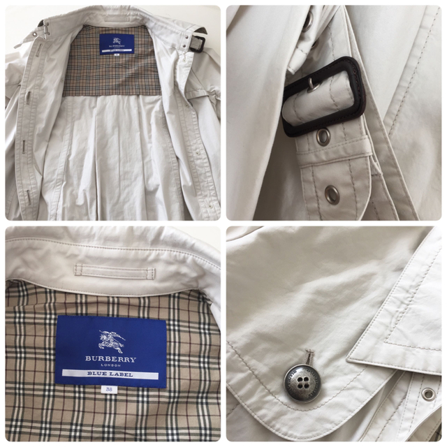 BURBERRY BLUE LABEL(バーバリーブルーレーベル)の新品 Burberry blue label トレンチコート 38 アイボリー レディースのジャケット/アウター(トレンチコート)の商品写真