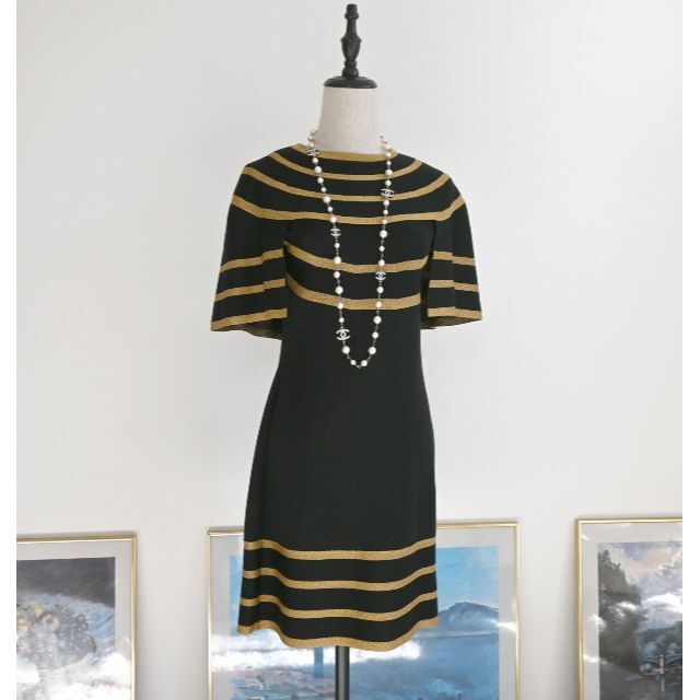 感謝価格】 CHANEL ☆CHANEL☆2018☆美品☆シルク☆ゴールド☆ラメ