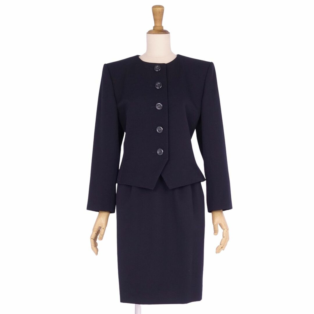 美品 Vintage イヴサンローラン Yves Saint Laurent セットアップ スカートスーツ ジャケット スカート レディース  ジャケット：M スカート：S ネイビー