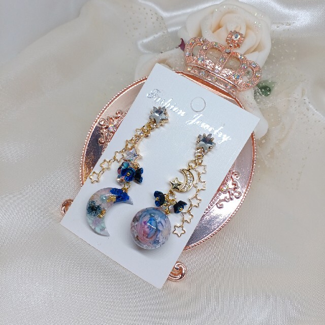 リトルウッズ薔薇レジンイヤリング、ピアス 100%安い yoursmileplace.com
