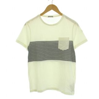 モンクレール(MONCLER)のMONCLER MAGLIA T-SHIRT Tシャツ 半袖 ボーダー S 白(Tシャツ/カットソー(半袖/袖なし))