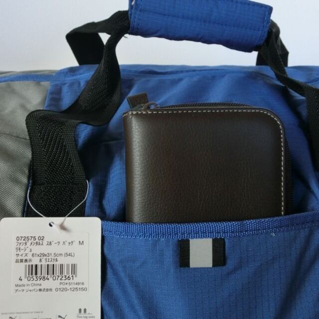 PUMA(プーマ)のPUMA　 ボストンバッグ　青 / グレー　超軽量大型 ５４L　p8221 メンズのバッグ(ボストンバッグ)の商品写真