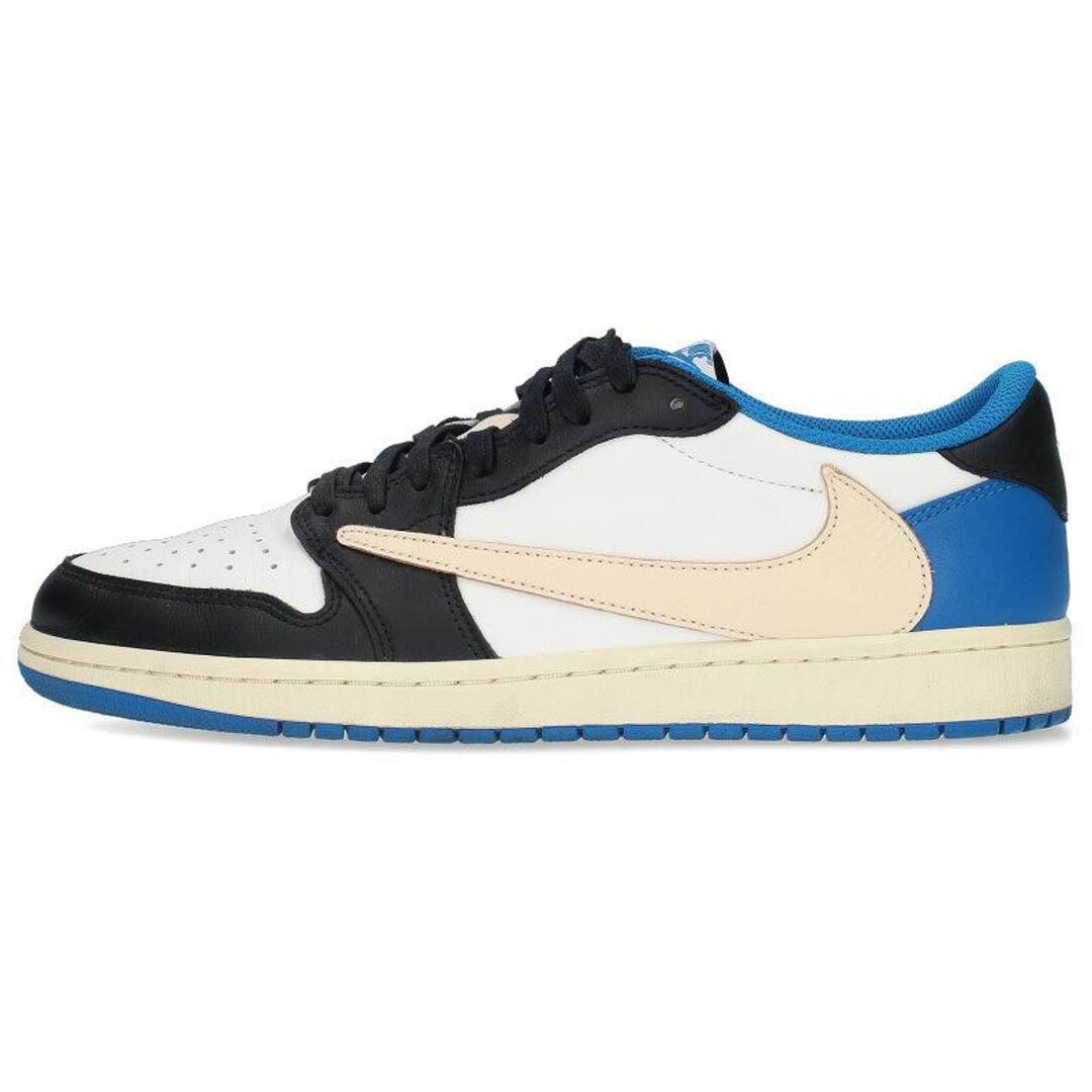 ナイキ ×トラヴィススコット Travis Scott AIR JORDAN 1 LOW OG SP FRAGMENT DM7866-140 エアジョーダン1ローミリタリーブルースニーカー  メンズ 28cm