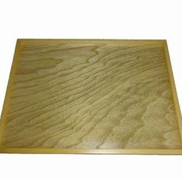 テーブル用品漆器 尺3寸 木製切立型長角盆 白木クリアー OB2-1-13