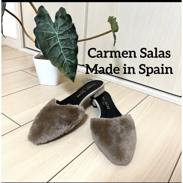 Carmen Salas Made in Spain  ファー　ミュール