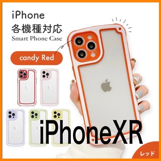 iPhoneXR iPhoneXR携帯ケース　クリアケース　赤色　レッド(iPhoneケース)