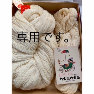カネボウ(Kanebo)の専用です。カネボウ　鐘紡毛織　毛糸　オフホワイト　毛100%トップ染　約250g(生地/糸)