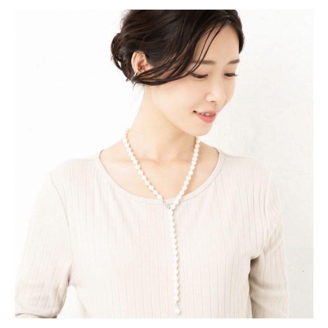 パール Y字 ロング ネックレスの通販 by mmm's shop｜ラクマ