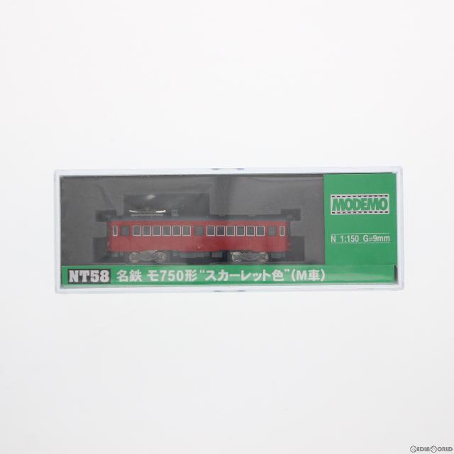 NT58 名鉄 モ750形 スカーレット色(M車)(動力付き) Nゲージ 9mm 鉄道模型 MODEMO(モデモ/ハセガワ)