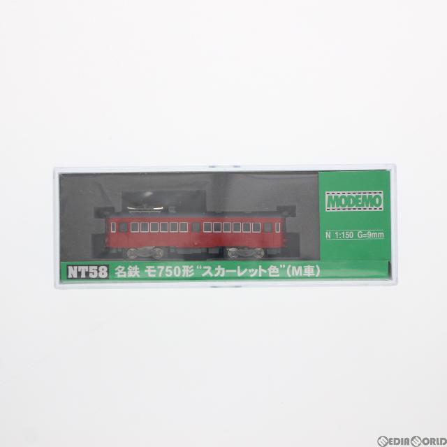 NT58 名鉄 モ750形 スカーレット色(M車)(動力付き) Nゲージ 9mm 鉄道模型 MODEMO(モデモ/ハセガワ)