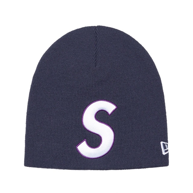 Supreme☆ニット帽 ネイビー New Era S Logo Beanie-