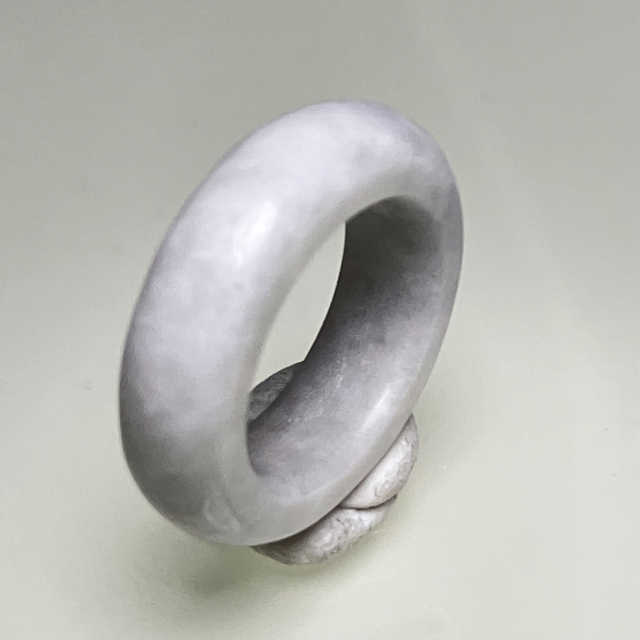 No.0990 硬玉翡翠の指輪 ◆ 糸魚川 横川産 白 ◆ 天然石 3