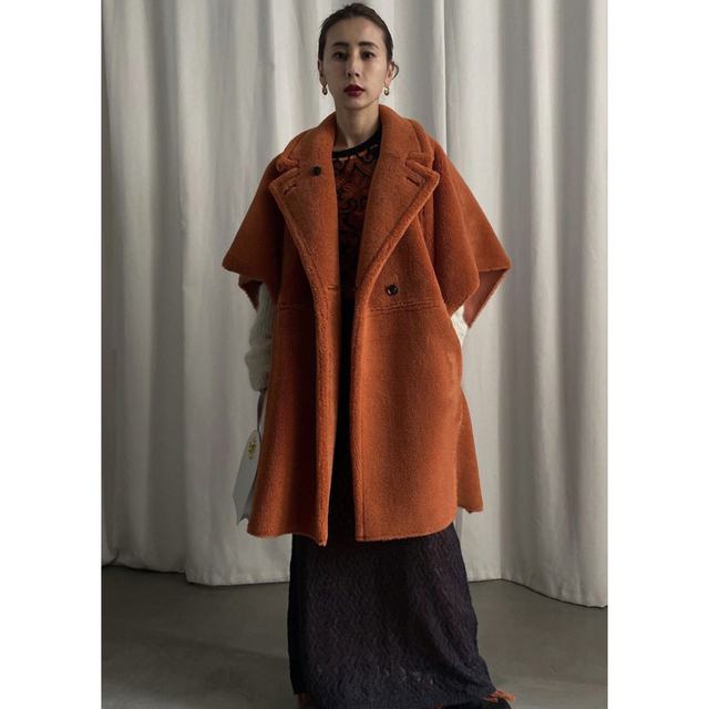 FREEカラーアメリヴィンテージ REVERSIBLE BOA PONCHO COAT