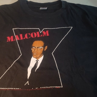 MALCOLM X マルコムエックス 90s USA 1992 L 縮み有り(Tシャツ/カットソー(半袖/袖なし))