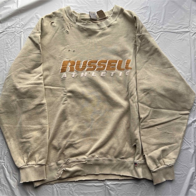 Russell athletics ボロ スウェット ダメージ