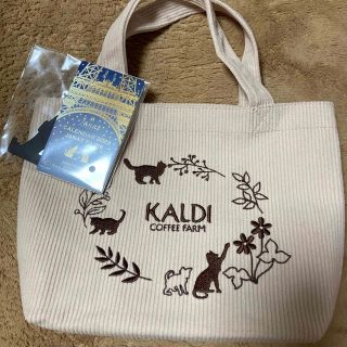 カルディ(KALDI)のカルディ　ネコの日バックとカレンダー(ハンドバッグ)