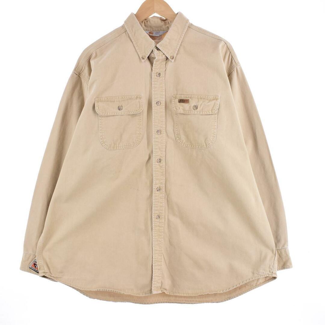 カーハート Carhartt 長袖 ボタンダウン ワークシャツ メンズXXL /eaa308498