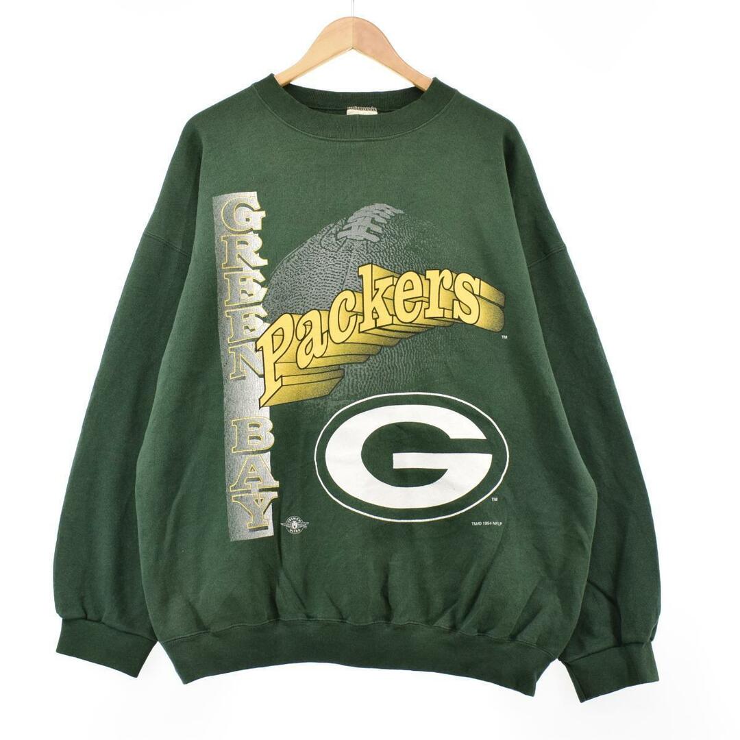 90年代 TRENCH NFL GREEN BAY PACKERS グリーンベイパッカーズ スウェットシャツ トレーナー USA製 メンズL ヴィンテージ /eaa300985