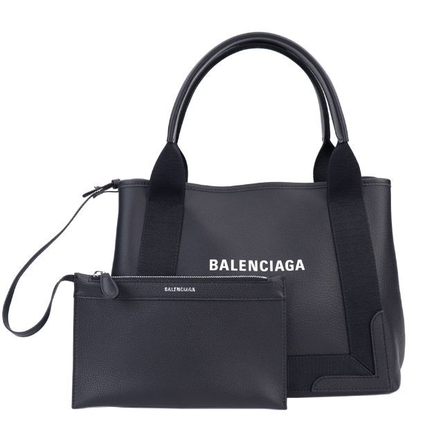 Balenciaga - バレンシアガ バッグ トート レザー 本革 ネイビーカバス Sサイズ ブラック