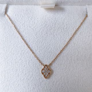 アガット(agete)のagete アガット ダイヤモンド パヴェ ネックレス K18YG 0.04ct(ネックレス)