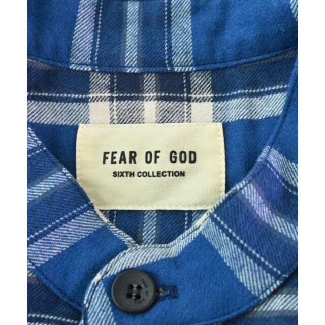 FEAR OF GOD(フィアオブゴッド)のFEAR OF GOD カジュアルシャツ M 青x紺x白等(チェック) 【古着】【中古】 メンズのトップス(シャツ)の商品写真