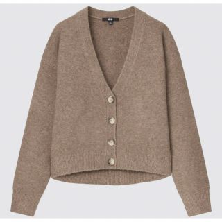 ユニクロ(UNIQLO)のUNIQLO スフレヤーンVネックカーディガン(カーディガン)