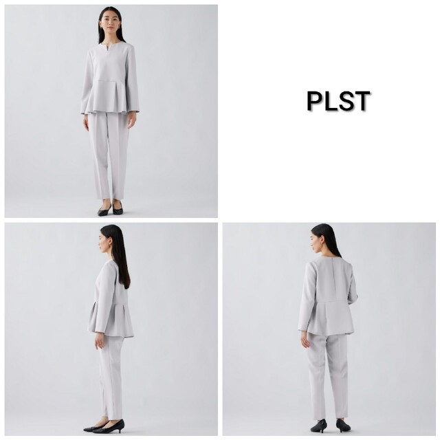 PLST - 【新品】PLST・フェイクパールブラウスパンツセットアップの