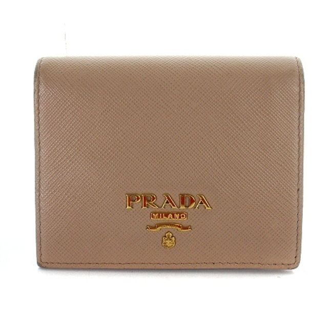 PRADA(プラダ)のプラダ PRADA 財布 二つ折り レザー ベージュ レディースのファッション小物(財布)の商品写真