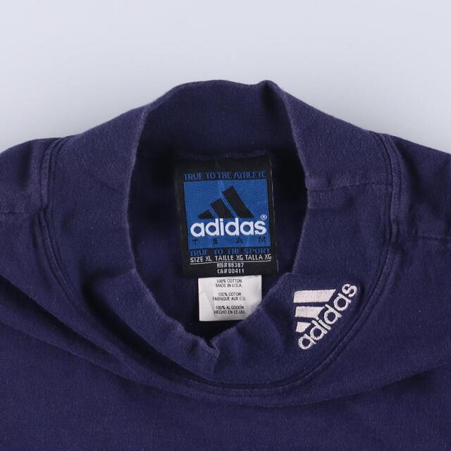 90年代 アディダス adidas ハイネック ロングTシャツ ロンT USA製 メンズXL ヴィンテージ /eaa312308