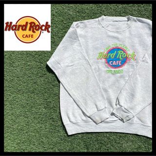 ハードロックカフェ(Hard Rock CAFE)のハードロックカフェ スウェット L グレー 刺繍ロゴ(スウェット)